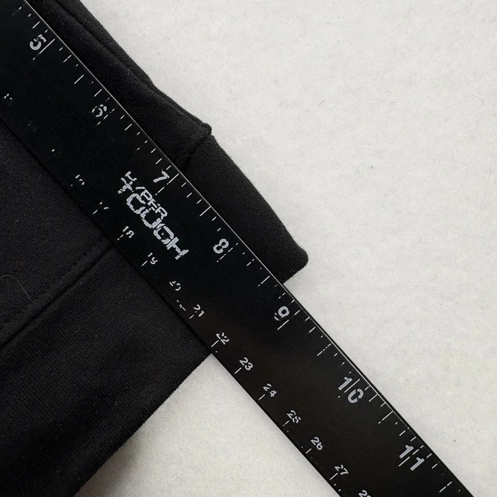 LIVI Lane Bryant Black Short-Sleeve Hooded Sweatshirt with White Trim, like NEW! - Picture 9 of 12
